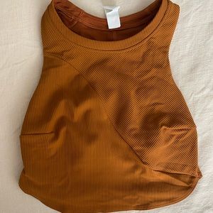 Lululemon ribbed longline yoga bra light support c/d cup size 6